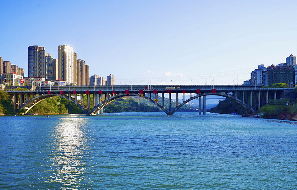 龙河与长江的交汇处